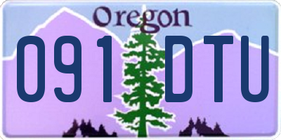 OR license plate 091DTU