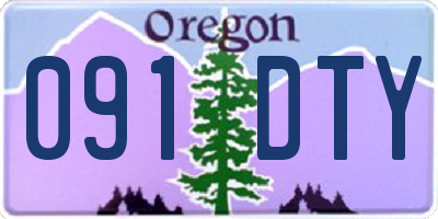 OR license plate 091DTY