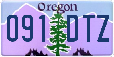 OR license plate 091DTZ