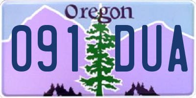 OR license plate 091DUA