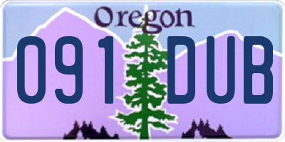 OR license plate 091DUB