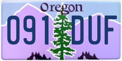 OR license plate 091DUF