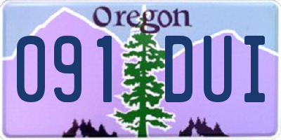 OR license plate 091DUI