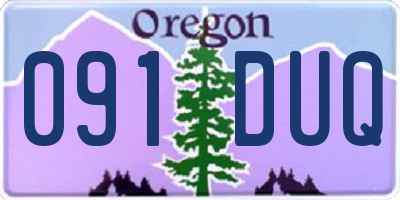OR license plate 091DUQ