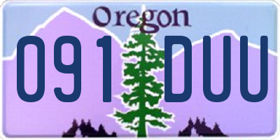 OR license plate 091DUU