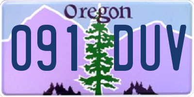 OR license plate 091DUV