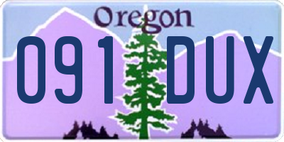 OR license plate 091DUX