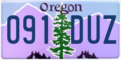 OR license plate 091DUZ