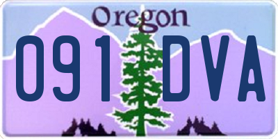OR license plate 091DVA