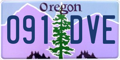 OR license plate 091DVE