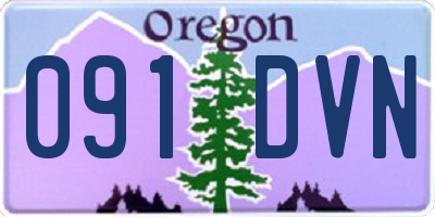 OR license plate 091DVN
