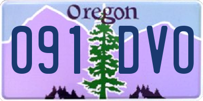 OR license plate 091DVO