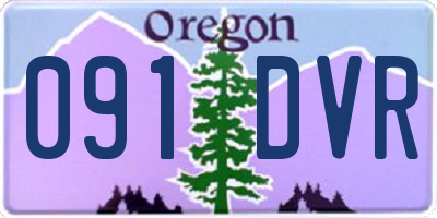 OR license plate 091DVR