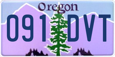 OR license plate 091DVT