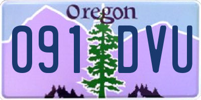 OR license plate 091DVU