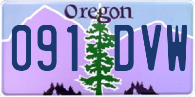 OR license plate 091DVW