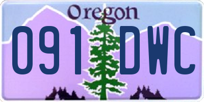 OR license plate 091DWC
