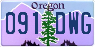 OR license plate 091DWG