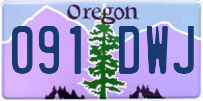 OR license plate 091DWJ