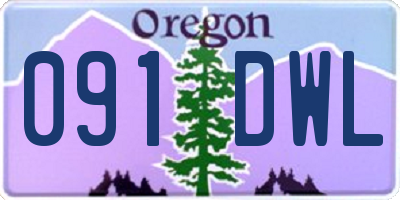 OR license plate 091DWL