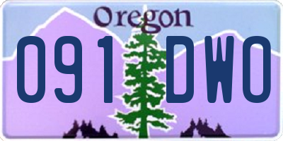 OR license plate 091DWO