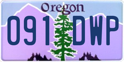OR license plate 091DWP