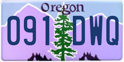 OR license plate 091DWQ