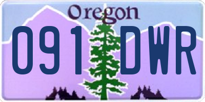 OR license plate 091DWR