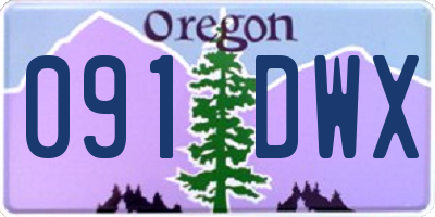 OR license plate 091DWX