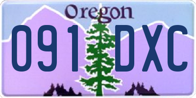 OR license plate 091DXC