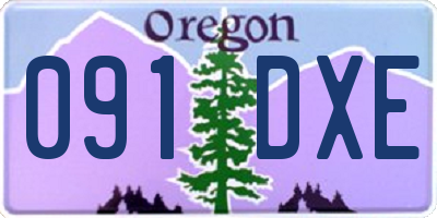 OR license plate 091DXE