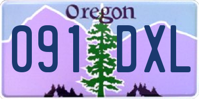 OR license plate 091DXL