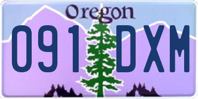 OR license plate 091DXM