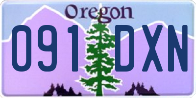 OR license plate 091DXN
