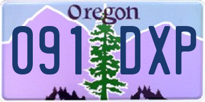 OR license plate 091DXP