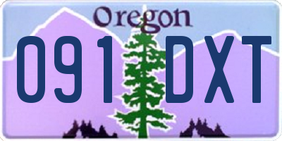 OR license plate 091DXT