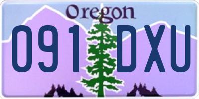 OR license plate 091DXU
