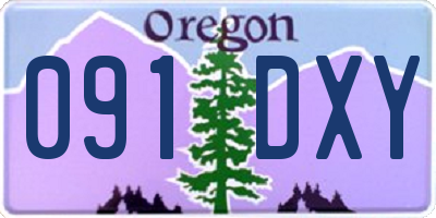 OR license plate 091DXY