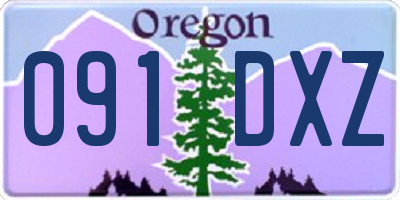 OR license plate 091DXZ