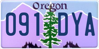 OR license plate 091DYA