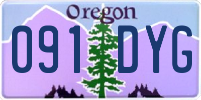 OR license plate 091DYG