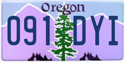 OR license plate 091DYI