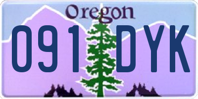 OR license plate 091DYK