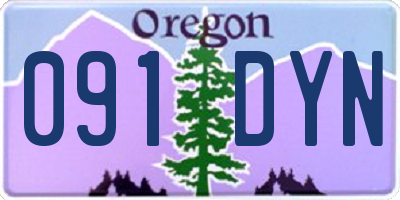 OR license plate 091DYN