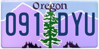 OR license plate 091DYU