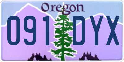 OR license plate 091DYX