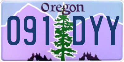 OR license plate 091DYY