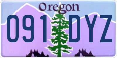 OR license plate 091DYZ