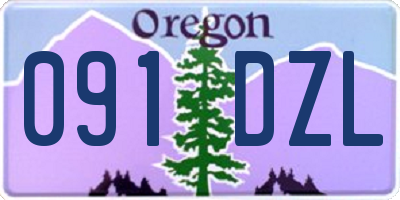 OR license plate 091DZL