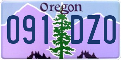 OR license plate 091DZO